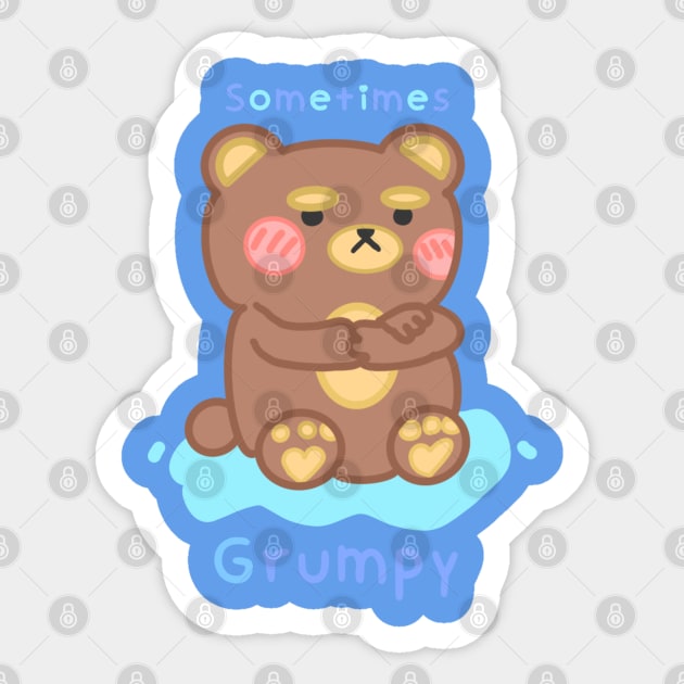 grumpy bear Sticker by Cloudy Cloud Bunny